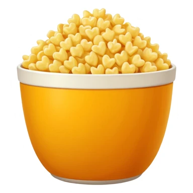 Popcorn and Mac and cheese on a tall bowl sticker