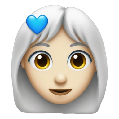 Blue heart with eyes  sticker