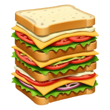 a tall stack of sandwich sticker