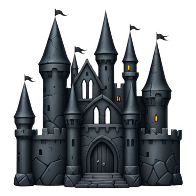 Gothic black evil castle sticker