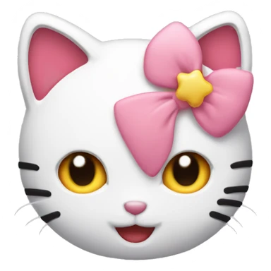 Hello kitty with a cat sticker