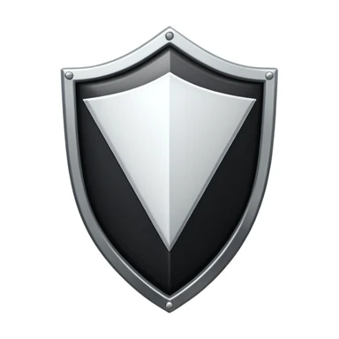 Give me a shield with 2 white and black square  sticker