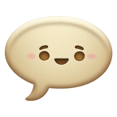 Beige speech bubble love sticker