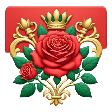 brasão com rosas condessa vermelha sticker