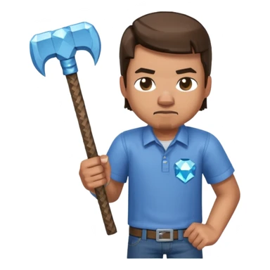 Minecraft steave in real minecarft game style sticker