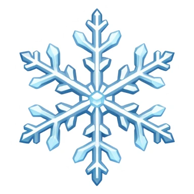 aesthetic white snowflake in chibi style sticker