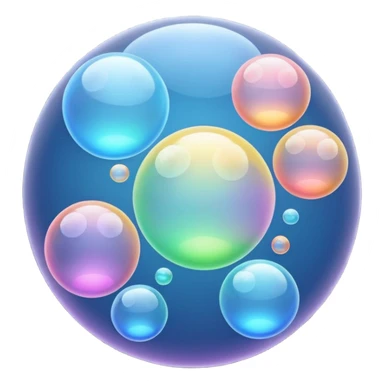 Millions of translucent bubbles sticker