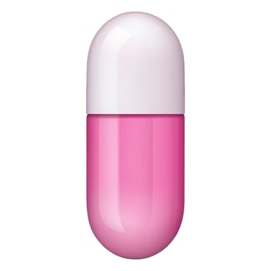 pink and white capsule sticker