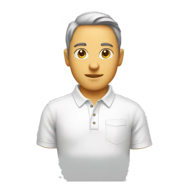 white Polo shirt without a person sticker