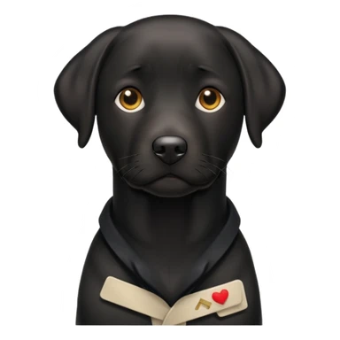 Create a short hair black lab sticker