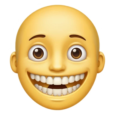 Emoji avec un appareil dentaire et des bagues sur les dents  sticker
