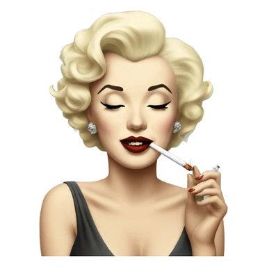 Marilyn Monroe smoking sticker