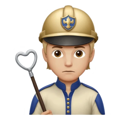 horse jockey men face sticker