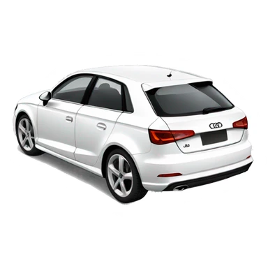 White Audi A3 sticker