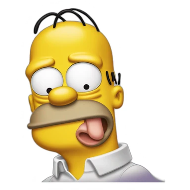 homer simpson drool sticker
