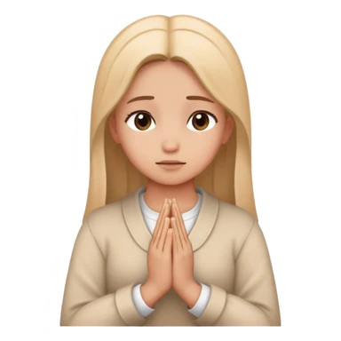 Girl with hers hands praying sticker