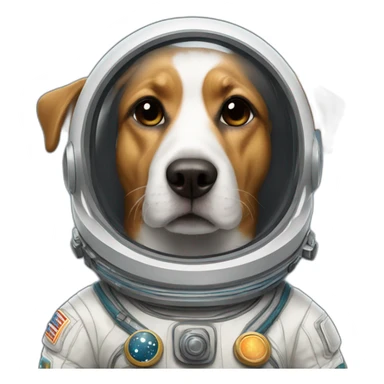 dog in a spacesuit sticker