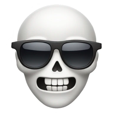 happy reaper face with sunglasses  sticker