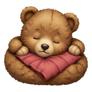 Cute teddy bear sleeping sticker