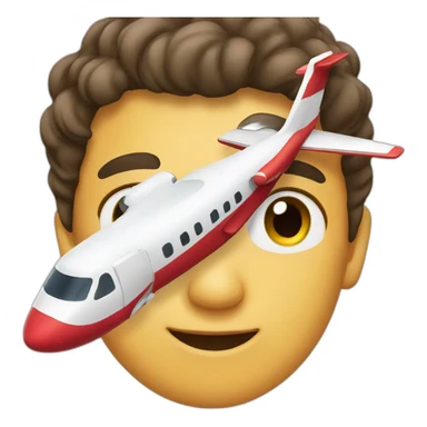 Plane with pilot sticker