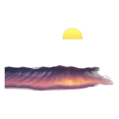 Sunset over ocean sticker