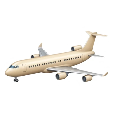 long light beige airliner sticker