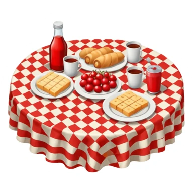 table of picnic, having tablecloth sticker