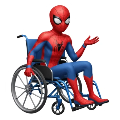 spiderman  on wheelchair  sticker