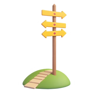 wooden post with yellow arrow sign pointing the way, Camino de Santiago sticker