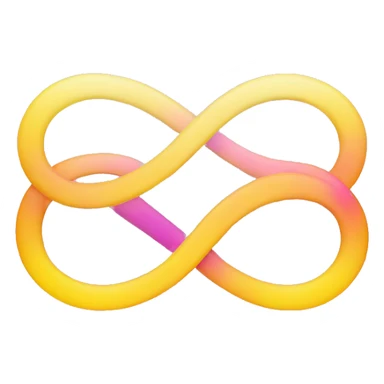 gradient pink yellow shades Infinity sign sticker