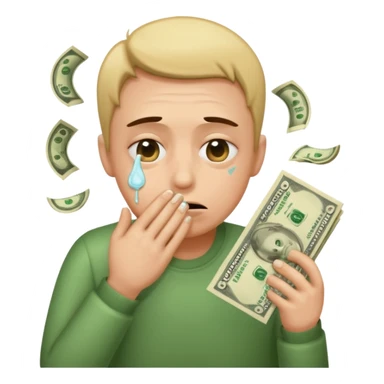 money eyes vomiting sticker