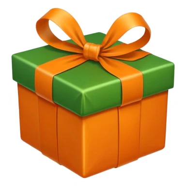 cadeau de noel orange et vert sticker