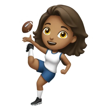 Girl throwing football sticker