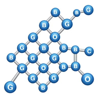 glucose chemical structure with bluetooth icon on the top right as a superscript. sticker