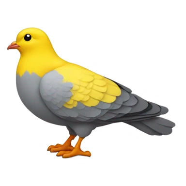 pigeon in yellow boots sticker