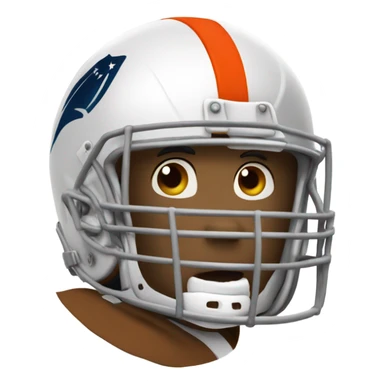 Pancake wearing a football helmet  sticker