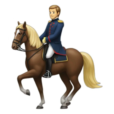 Macron sur un cheval sticker