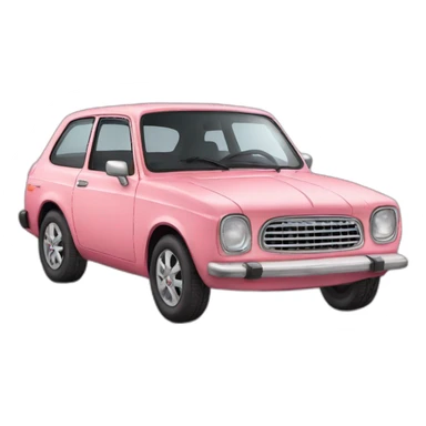 Citrouille rose sur une voiture sticker