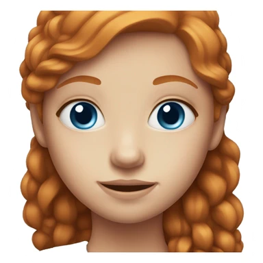 Ginger girl with blue eyes sticker