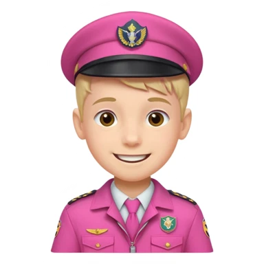 scout boy with very pink scout uniform  sticker