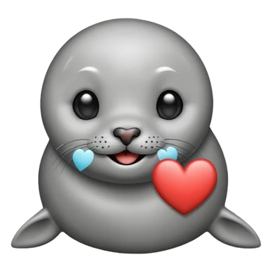 a seal in love sticker