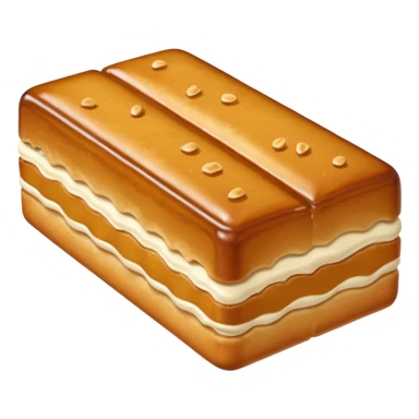 maple bar rectangular pastry no hole sticker