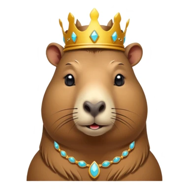 A mystical queen Capybara sticker