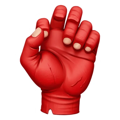 Red paint on clenched fist  sticker