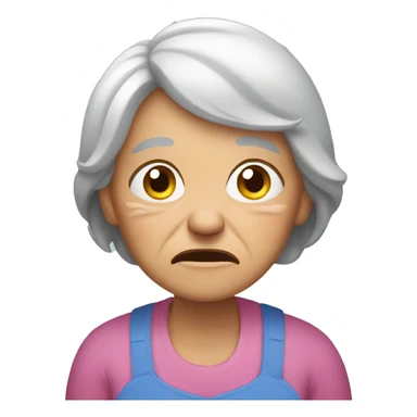 crying grandma sticker