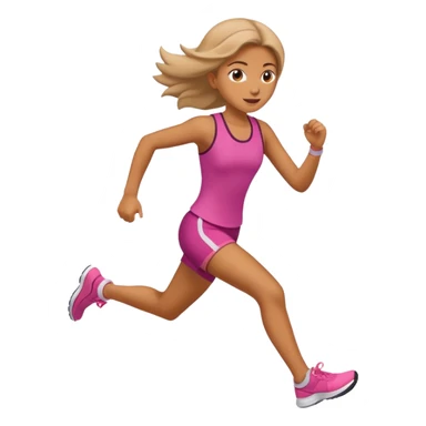 girl running fast sticker