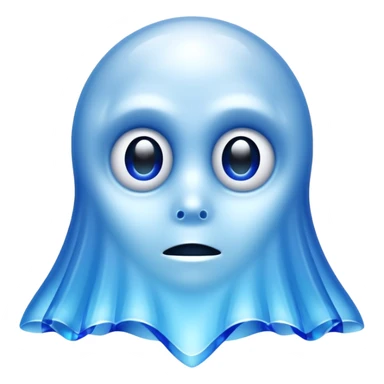 blue ghost made of swarovski crystals with an important expression in the eyes sticker