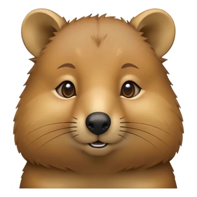 cinematic-noble-quokka-portrait-emoji,-poised-and-regal,-with-a-compact,-endearing-build-and-a-smooth,-well-groomed-brown-fur-that-glows-with-a-hint-of-golden-warmth,-deep-set-soulful-eyes-radiating-kindness,-simplified-yet-sharp sticker