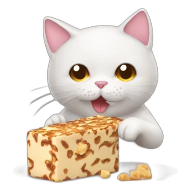 Gato comiendo turron sticker