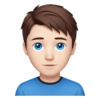 DanTDM with blue eyes, brown hair sticker